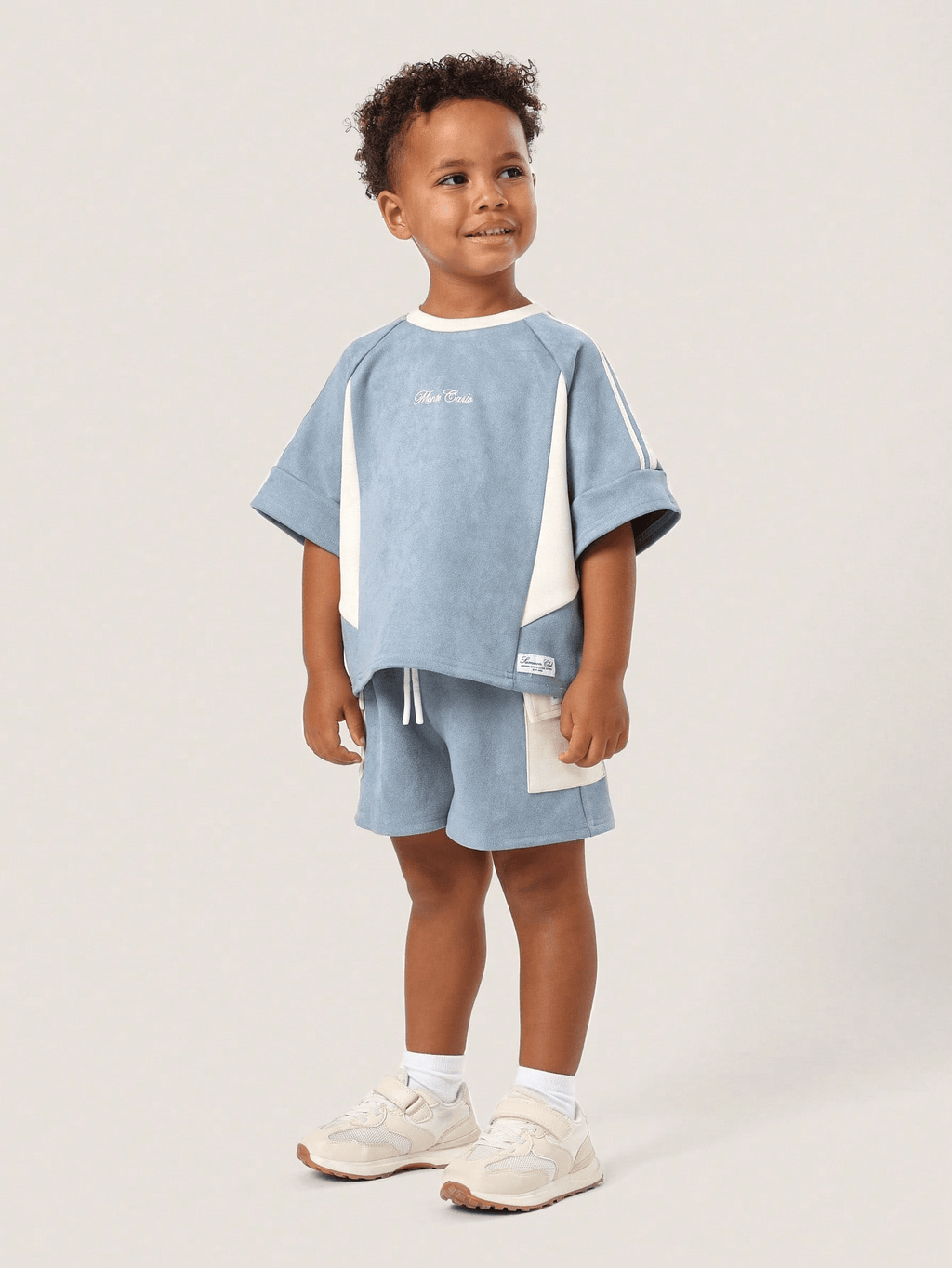 The Club Luxury Monte Carlo Designer Drop Shoulder Co - Ord Set Boys Two - Piece Kids Premium Tracksuit - Raab.pk