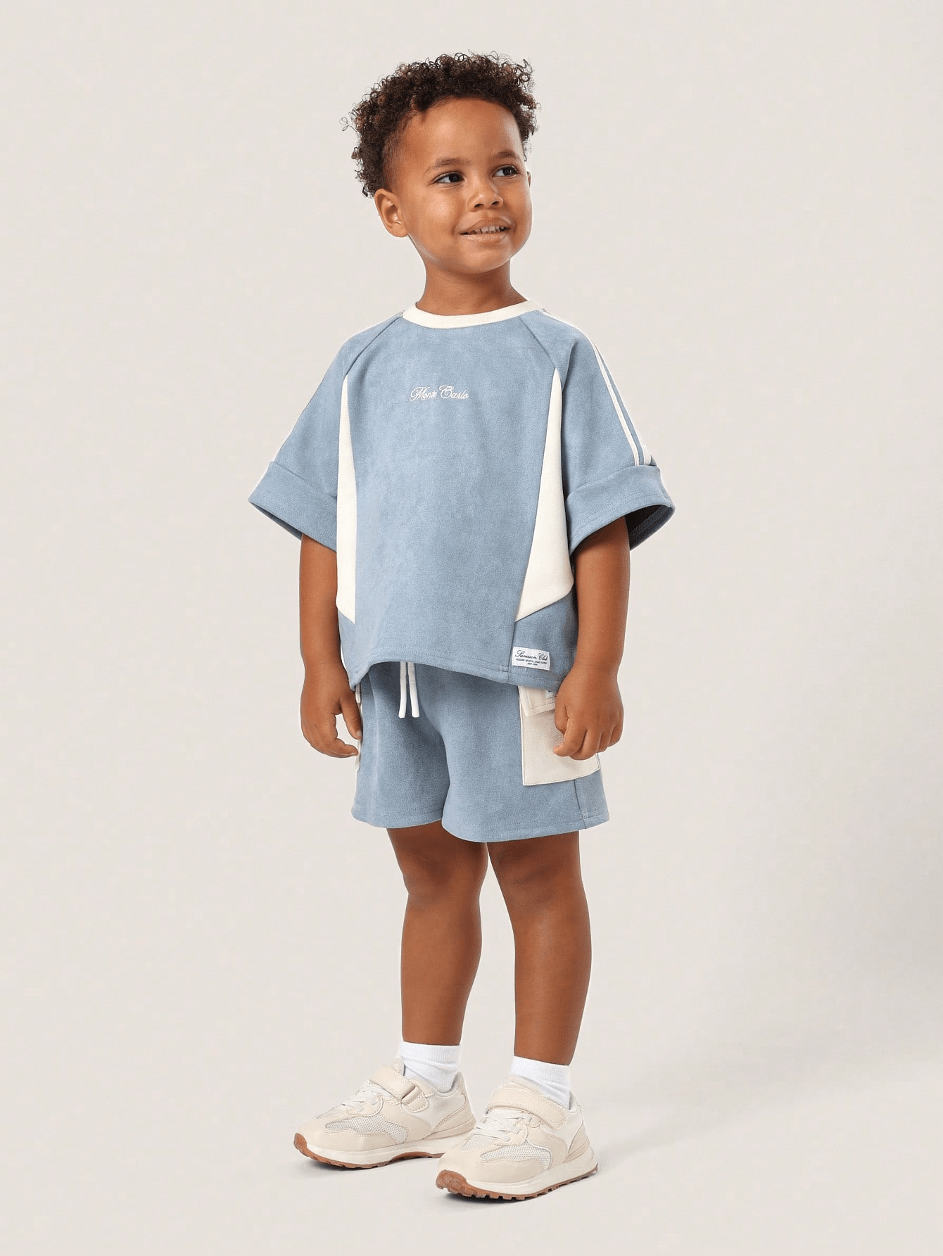 The Club Luxury Monte Carlo Designer Drop Shoulder Co - Ord Set Boys Two - Piece Kids Premium Tracksuit - Raab.pk